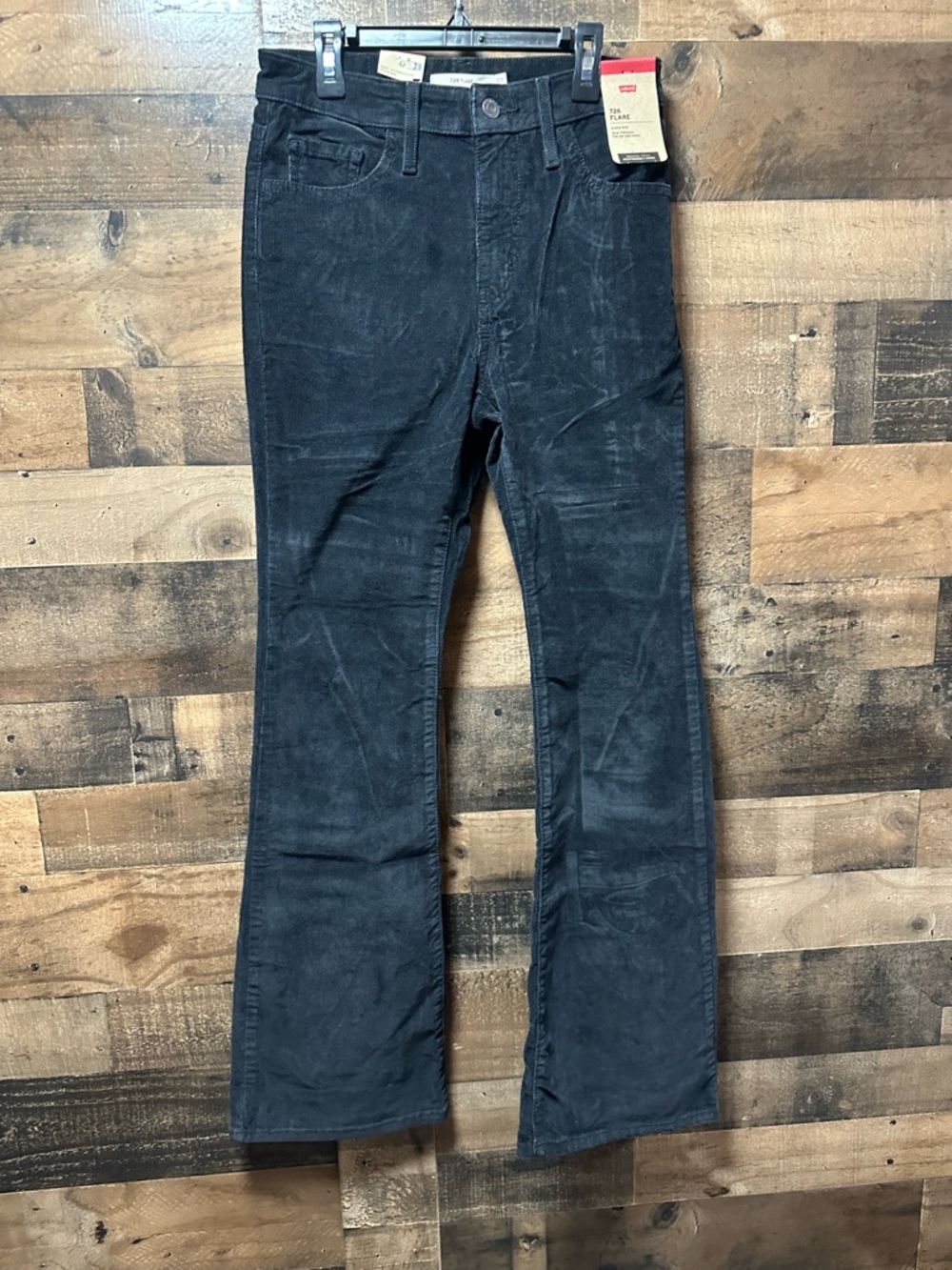 Levi’s 726 Flare Jeans Women’s 27x32 Black High Rise Stretch Bootcut NWT